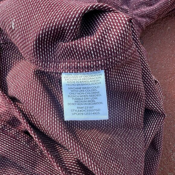 Dickies Men's Long Sleeve Workshirt WINE JQRD DOTS Size 2XL(50-52) DIC55037GD - Picture 8 of 8